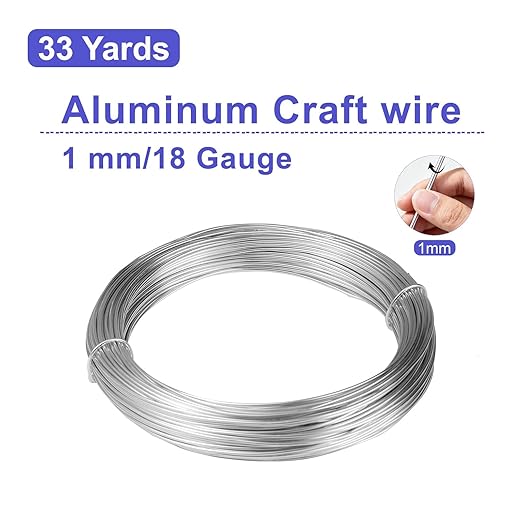18 Gauge Aluminum Craft Wire, 1mm 33Yards Floral Craft Wire Bendable Wire - Image 2