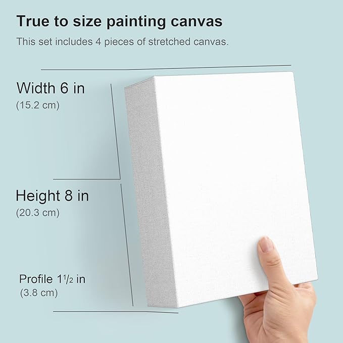PHOENIX 6x8 Inch 4 Pack Gallery Canvas - Image 2