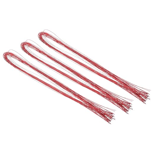 PATIKIL 32 Inch 24 Gauge Floral Stem Wire, 3 Pack/120 Pieces Bouquet Stem Paper by PATIKIL