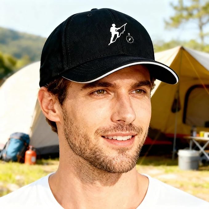 Embroidered Baseball Cap for Men Women, Breathable Cotton Adjustable Hat, Various Patterns for Casual Daily Outfits