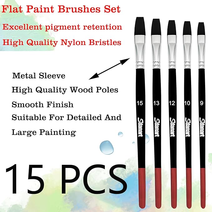 Flat Paint Brushes, Professional Art Paintbrush - Image 6