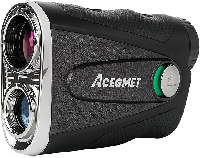 ACEGMET PFS5 Golf Rangefinder with Slope & Coach Mode, 1300 Yards Laser Range Finder, 7X Mag Dual Display, 0.1s Flag Lock with Vibration, Magnetic, ±1 Yard Accuracy, Hybrid Charging for Golfers