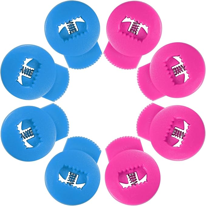 Glove Locks, 8-Pack Baseball/Softball Glove Lace Locks – Vibrant Colors, No Retie Knots, Spring-Lock Tech, Durable Design.