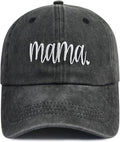 SHANVANKE Funny Mama Hat for Women, Adjustable Washed Cotton Embroidered Mom Baseball Cap