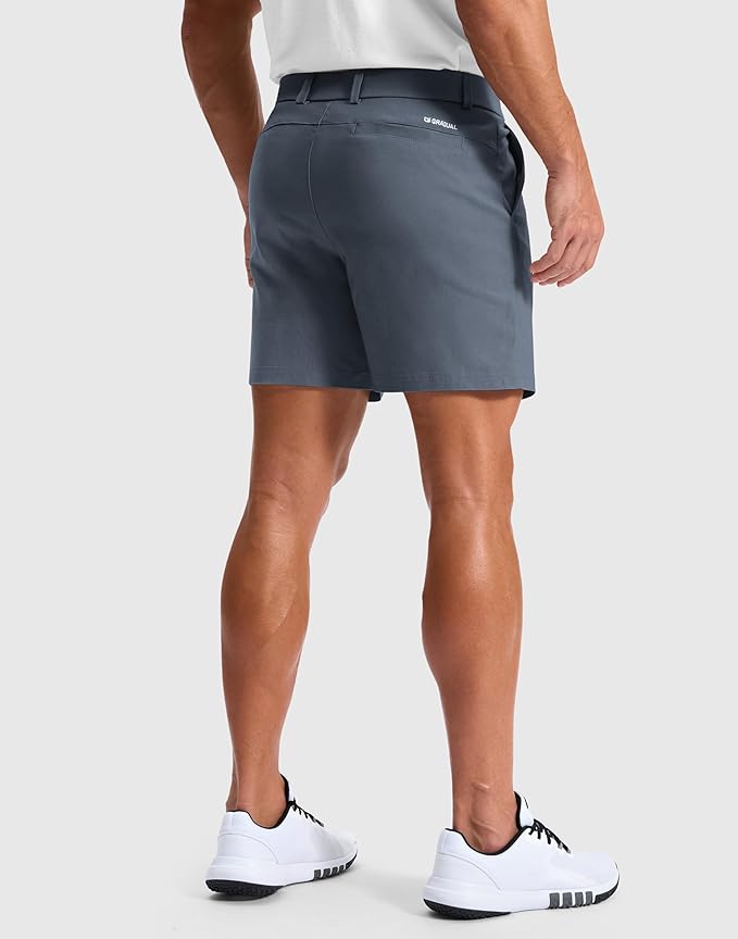 G Gradual Men's Golf Dress Shorts 5"/ 7"/ 9" Stretch Casual Work Flat Front Shorts for Men with 3 Pockets Quick Dry