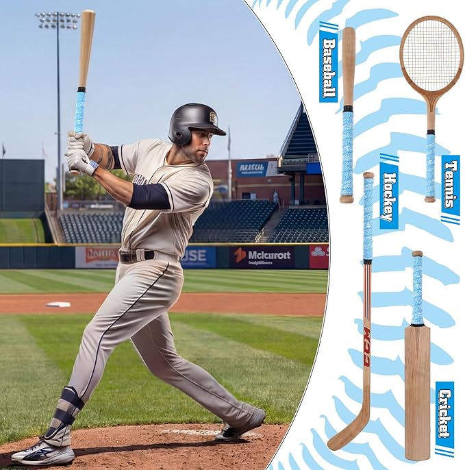 Sotiff 6 Pcs 43 Inch Cross Baseball Bat Grip Tapes 1.5 mm Precut and Full Adhesive Bat Tape for Softball Non Slip Religious Baseball Grip Tapes for Sports