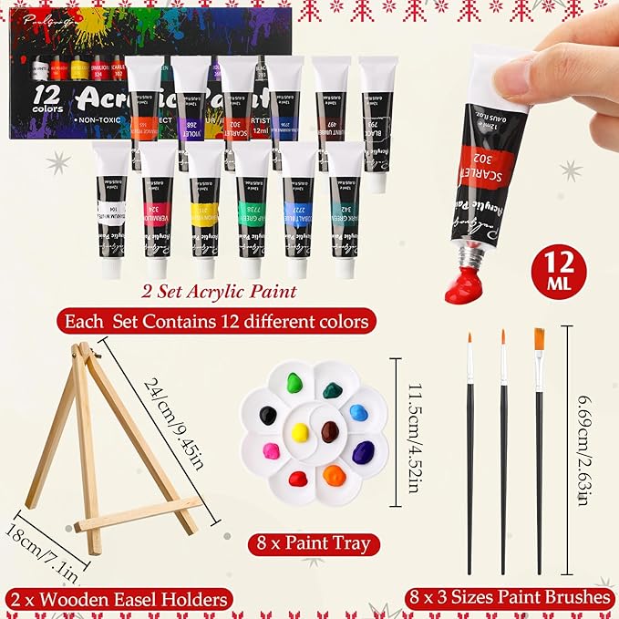 Cholemy 36 Pcs Paint and Sip Kit - Image 4