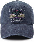Just One More Chapter Hat for Men Women, Funny Adjustable Cotton Embroidered Book Lover Bookish Baseball Cap