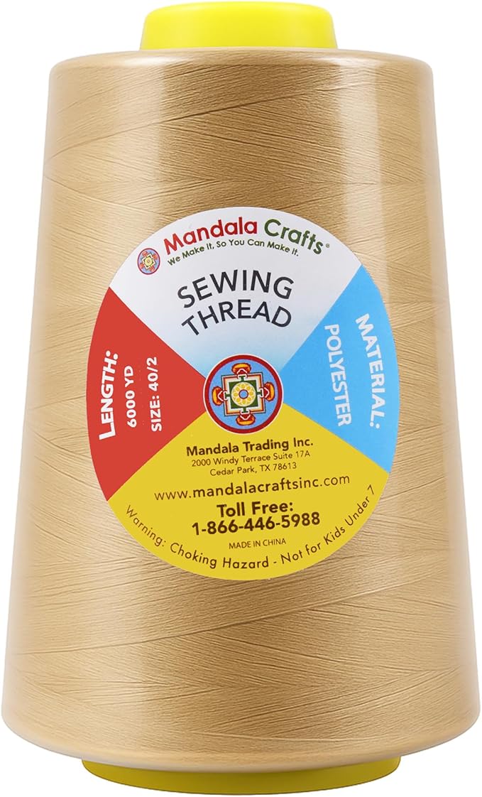 Mandala Crafts 4 Pack of Serger Threads Cones Spools - Image 4