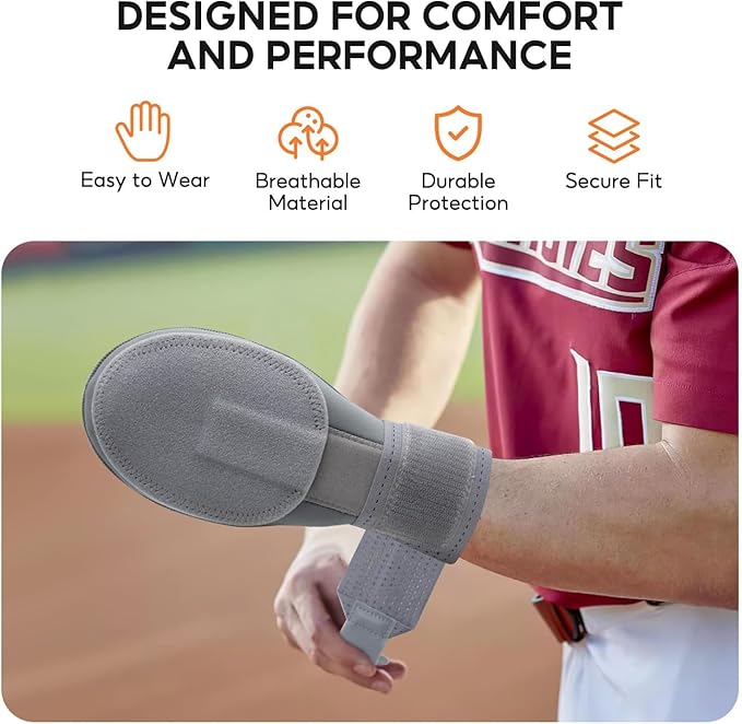 Baseball Sliding Mitt, Youth Ages 6-12 & Teens Adults 12+, Sliding Glove Hand Guard for Baserunning, Hard Shell Ambidextrous Left/Right, Baseball/Softball Compatible, Drip Style