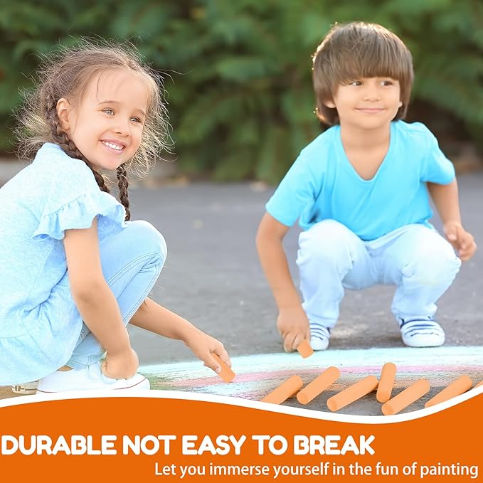 Fulmoon 40 Pcs Jumbo Sidewalk Chalk - Image 3
