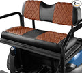NOKINS Golf Cart Seat Covers Fit Club Car Precedent/DS/EZGO RXV/TXT/Yamaha Drive Aftermarket Standard Rear Seat Cushion, No Stapler, Multiple Colors&Breathable (Dark Brown&Black)
