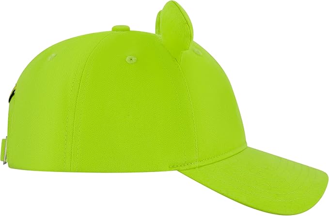 Shrek Baseball Cap, Adult Cotton Dad Hat with Curved Brim and 3D Ears, Green, One Size