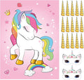 ASTARON Pin The Horn on The Unicorn Birthday Party Game by ASTARON