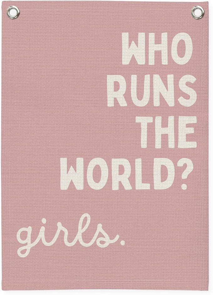 Girls Room Decor for Nursery Decor Linen Canvas Banner, Inspirational Wall by Unknown
