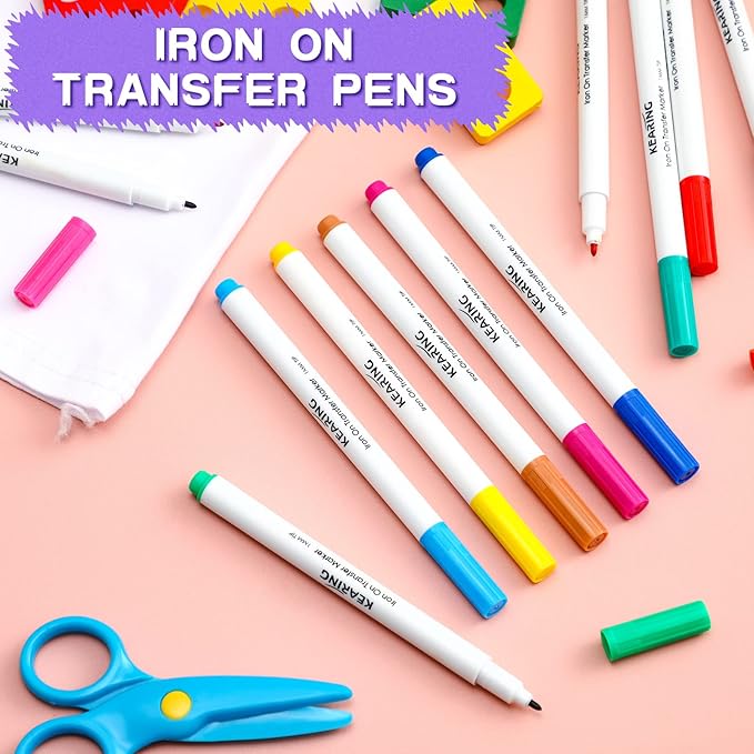 Crtiin 12 Pcs Iron on Transfer Markers Sublimation Markers Embroidery Transfer - Image 2