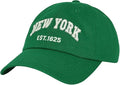 Elidan NY Dad Hat New York EST.1625 Cotton Cap, Adjust Buckle Strap, Unstructured Low-Profile NY Baseball Cap for Men & Women
