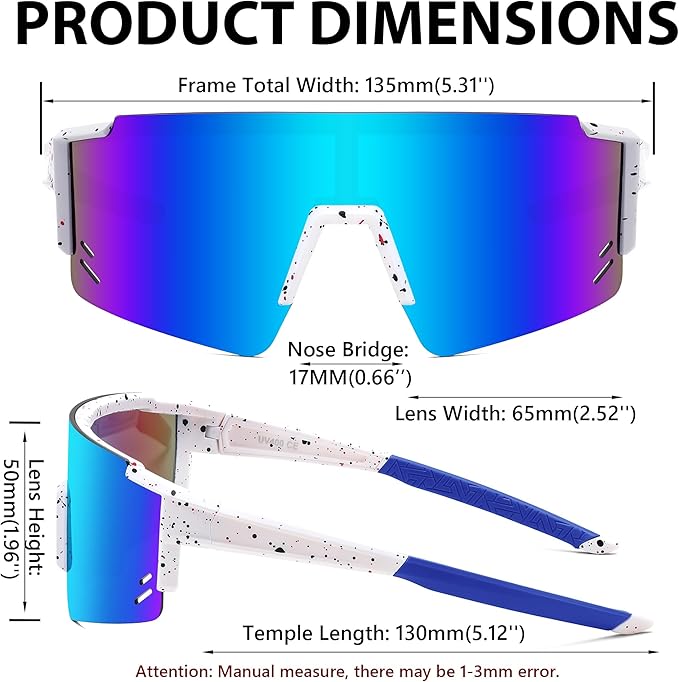 FEISEDY Kids Sunglasses Youth Baseball Sun Glasses, UV400 Sports Teens Cycling Shades for Boys Girls Age 8-16 B0048
