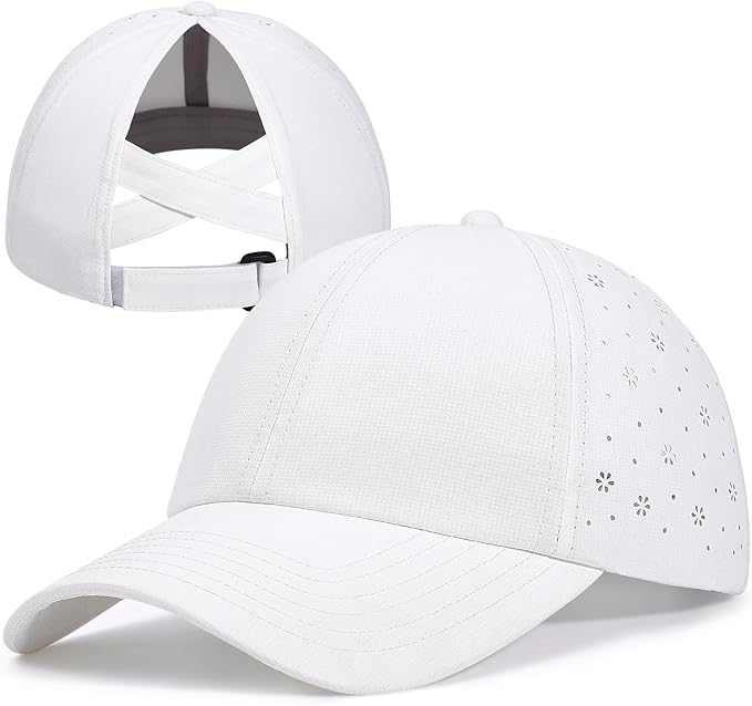 ZTL Women's High Ponytail Baseball Cap Performance Running Hat Quick Dry Mesh Sports Cap Unstructured Dad Trucker Hats