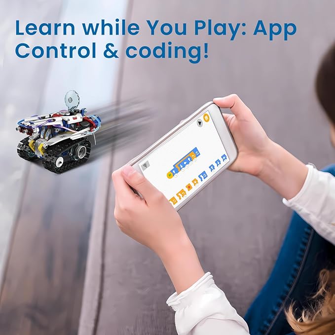 5-in-1 STEM Robot Building Kit for Kids Ages 8-16, Remote & App Controlled - Image 3