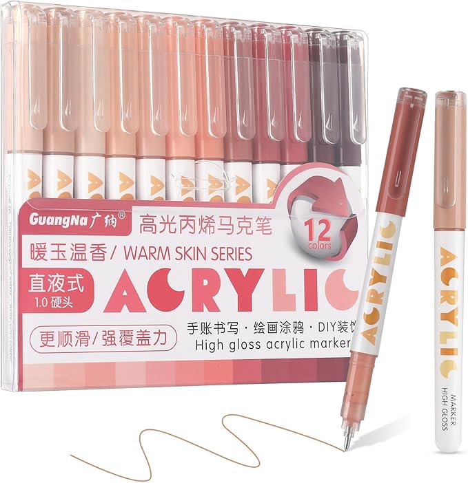 kander Direct Liquid Highlighter Acrylic Marker, 12 Colors Gel Pens by Unknown