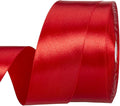 1 1/2 Inch Red Solid Satin Ribbon, 50 Yards Craft Fabric Ribbon by YASEO