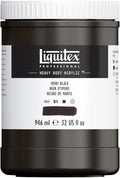 Liquitex Professional Heavy Body Acrylic Paint, 32-oz Pot, Ivory Black by Liquitex
