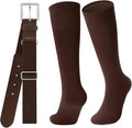Baseball Socks and Belt for Youth Adult Softball Socks Combo Elastic Waist Belt for Men Kids Boys Girls Women JASGOOD