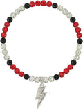 Baseball Necklace for Men 16/18/20 Inch Bling Ice Collection Lightning Bolt Pendant Necklace for Women Rhinestone Clay Beaded Discoball Accessories Gifts for Baseball Team Players Lovers