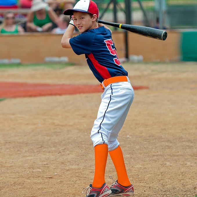 Haysandy Baseball or Softball Sock and Belt Combo Set 3 Football Baseball Socks with Softball Belt for Youth Boys Kids