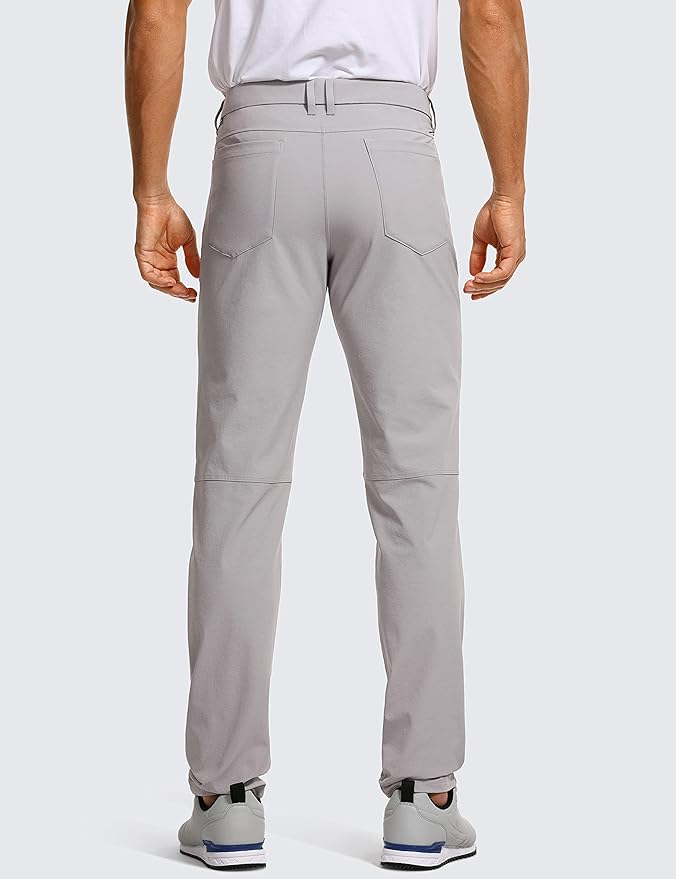 CRZ YOGA All Day Comfy 5-Pocket Golf Pants for Men - 28"/30"/32"/34" Quick Dry Lightweight Casual Work Stretch Trousers