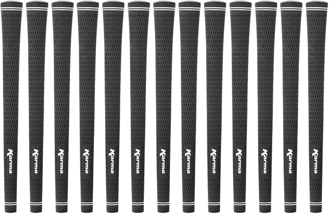 Karma Velour Golf Grips for Men, Women, Juniors | Undersize, Standard, Midsize, Oversize, & Jumbo | 6 Colors | Choose Single, 9, 13 Pack or Golf Club Grip Kit