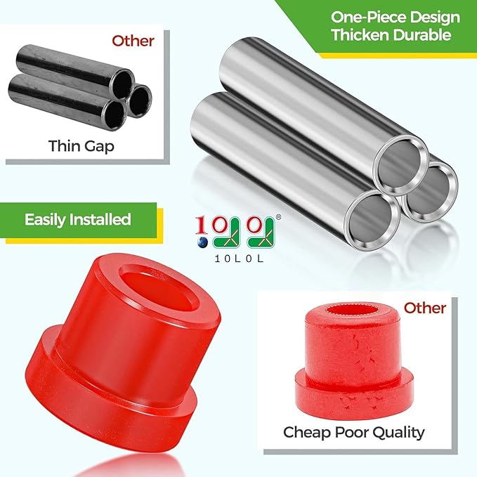 10L0L Golf Cart Rear Spring Bushing Kit for EZGO TXT & Medalist 1994-up, Club Car DS 1981-up