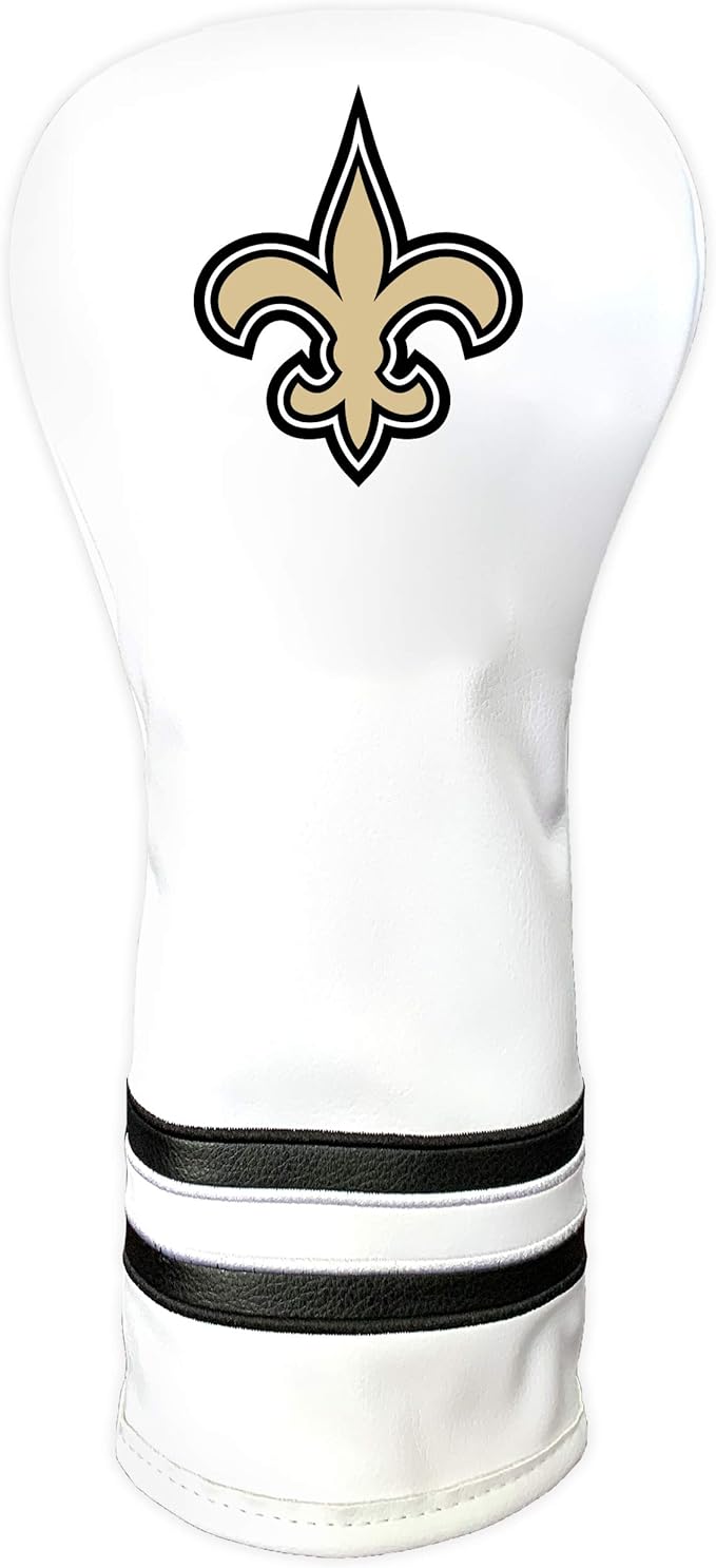 Team Golf NFL Pittsburgh Steelers White Vintage Fairway Head Cover White Vintage Fairway Golf Club Headcover, Form Fitting Design, Retro Design