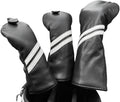Golf Club Covers Headcovers Set for Driver and Woods Soft Faux Leather Golf Accessories for Men Women Golfer Gifts Set Golf Club Protective Case 1 3 5 H or Set for 1 3 5 Woods