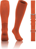 QBK 2T/3T/4T/5T Toddler Baseball Socks And Belt Youth Softball Tee Ball Combo Set for Boy Girl (1 Pairs of Socks & 1 Belt)