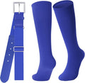 Baseball Socks and Belt for Youth Adult Softball Socks Combo Elastic Waist Belt for Men Kids Boys Girls Women JASGOOD