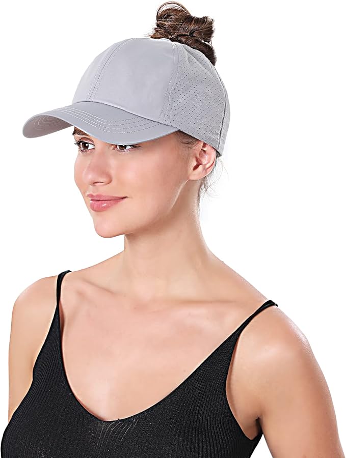 ZTL Women's High Ponytail Baseball Cap Performance Running Hat Quick Dry Mesh Sports Cap Unstructured Dad Trucker Hats