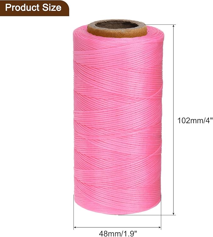 uxcell Leather Sewing Waxed Thread, 284 Yards / 260m 0.8mm 150D Flat Polyester - Image 6