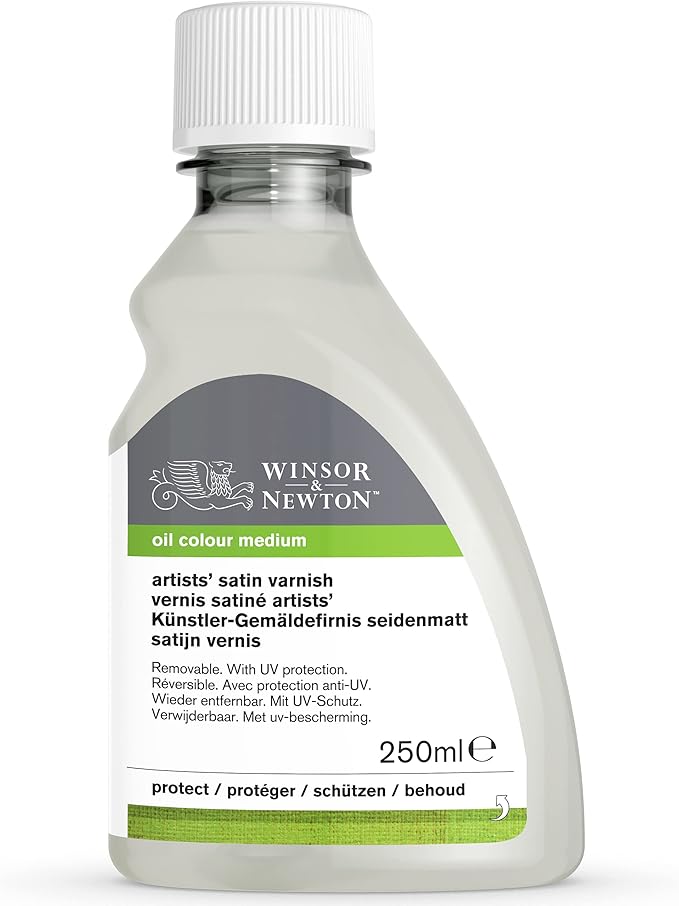 Winsor & Newton Professional Artists' Satin Varnish, 250ml Bottle - Image 8