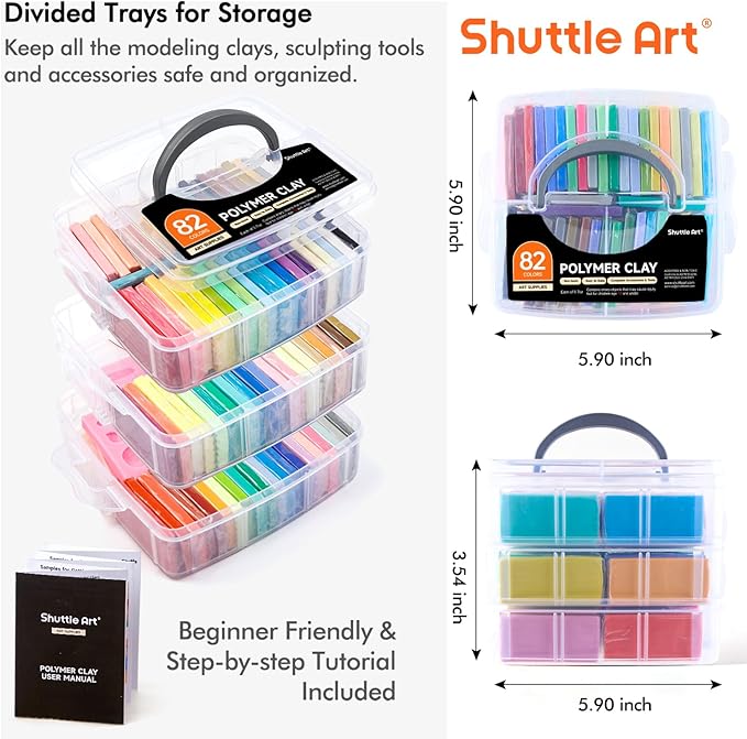 Shuttle Art 82 Colors Polymer Clay Kit - Image 9