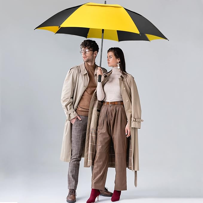 ZOMAKE Golf Umbrella Windproof, Extra Large Oversized Heavy Duty Double Canopy for Rain, Sports Games & Push Cart(51/54/62/68/72Inch)