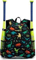 KAVIGOR Youth Tball Baseball Backpack, Lightweight Softball Bag with Shoes Compartment & Name Tag, Reinforced Zippers & Seams