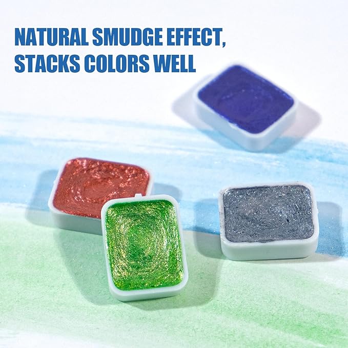 Mini Forestry Shifting Watercolor Painting Set, 18 Color Shifting Watercolor - Image 5