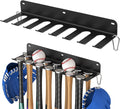 QBA 2 Pack Baseball Bat Rack, Baseball Bat Holder Wall Mount, Holds 14 Bats, Bat Organizer for Dugout Fence Home Garage, Black