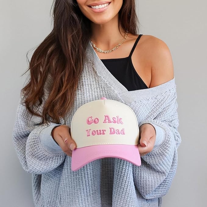 Vintage Canvas Embroidery Funny Hats Put It On My Husband's Tab Hat Adjustable Baseball Cap for Men Women