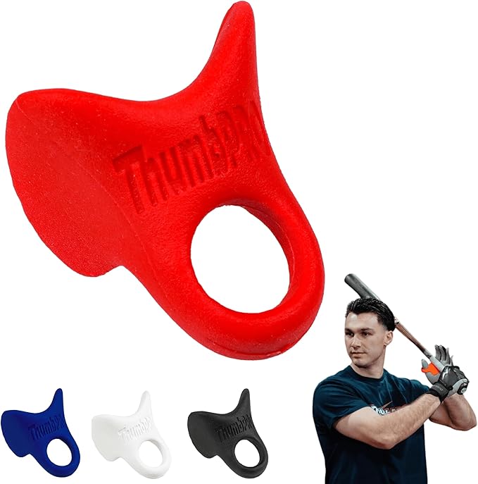 ThumbPRO Baseball Thumb Guard - Batting Aid & Grip Enhancer - Reduces Sting, Improves Swing - for Baseball & Softball - All Levels, Left/Right Hand - 3 Sizes