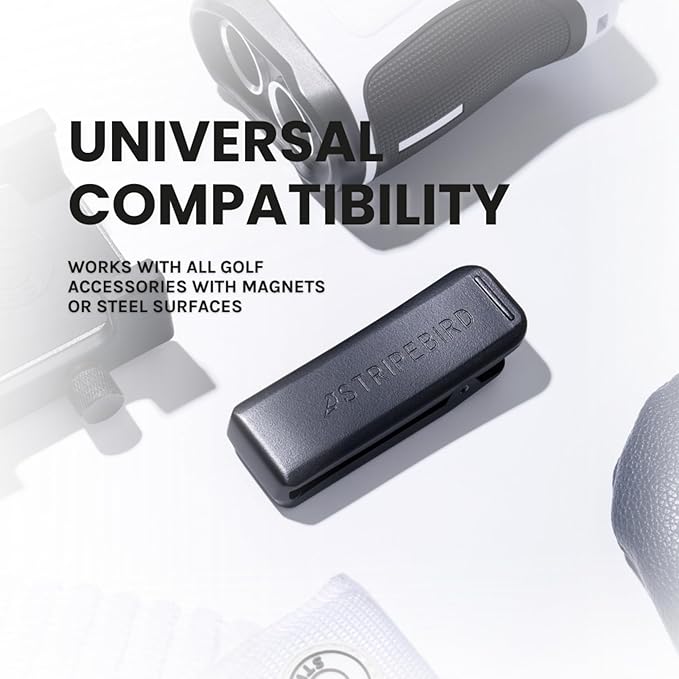 Stripebird - Golf Magnetic Belt Clip (Black) - Magnetic Clip for Attaching Accessories to Belt - Ultra-Strength Neodymium Magnet - Easily Access Accessories