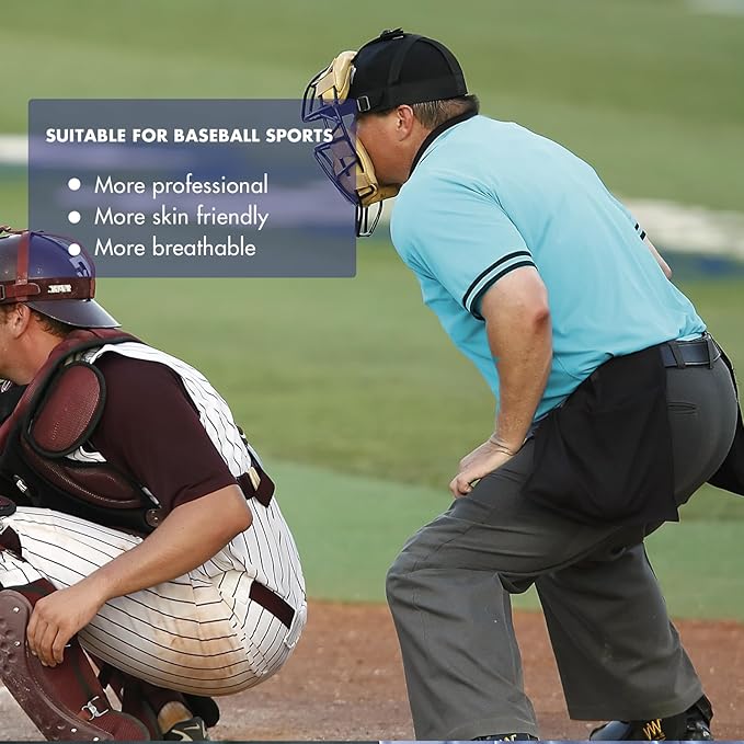 redgino Men's Baseball Softball Umpire Shirt Short Sleeve Polo Ref Jersey Referee Gear - Sized for Chest Protector
