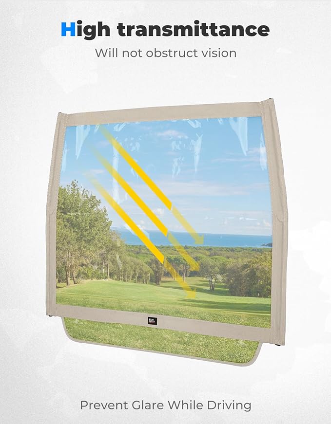 KEMIMOTO Foldable Golf Cart Windshield Compatible with Club Car DS, Tempo, Precedent, Portable Lightweight PVC Golf Cart Windshield